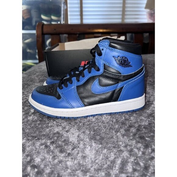 Nike AIR JORDAN 1 Retro High OG Basketball Shoes Dark Marina Blue Size 4.5 main image 5